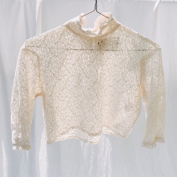 Reformation lace cream crop top - Picture 1 of 8